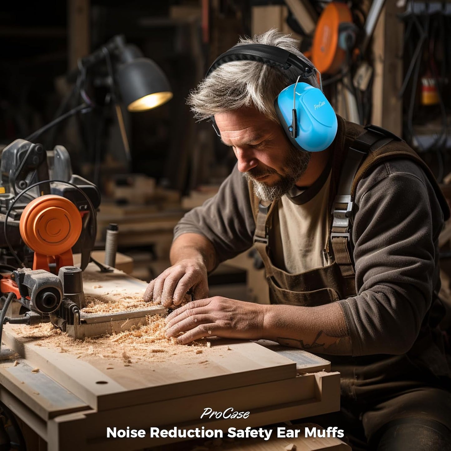 ProCase NRR 28dB Noise Reduction Ear Muffs, Foldable Adjustable Passive Noise Cancelling Headphones for Adults Kids Autism, Hearing Protection for Shooting, Construction, Mowing, Studying -Black - Colors A