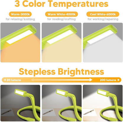 Reading Light, Rechargeable Neck Light, Stepless Dimming Book Light