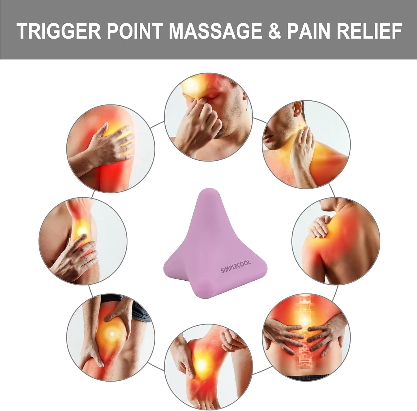 Manual Trigger Point Massage Tool. Small Massager Ball for Deep Tissue Myofascial Release Physical Therapy Foot Plantar Fasciitis Pain Relief Muscle Knot Psoas Hip Flexor Iliacus Release 3×2.6″(Blue)