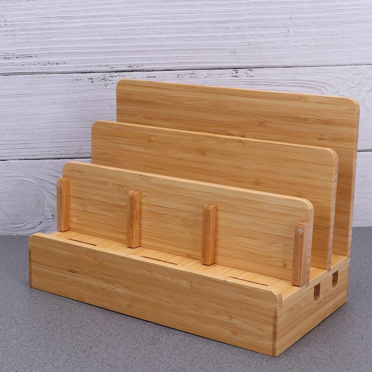 Zerodeko Bamboo Charging Station Docking Organizer Holder Xmas