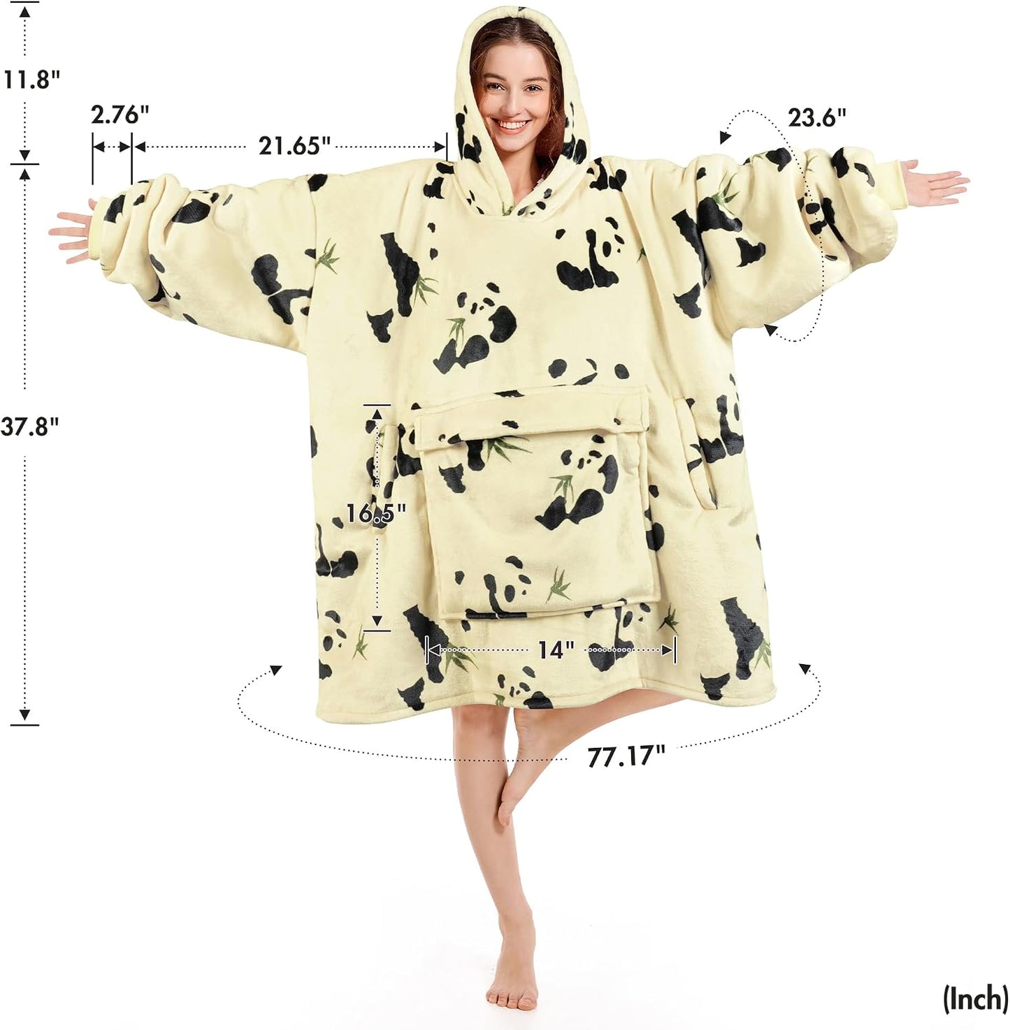 Narecte Cozy Oversized Blanket Hoodie Wearable Blanket Adults Soft Hooded Blanket Hoodie Birthday Gifts for Women Christmas - Colors A