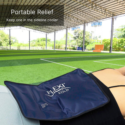 2 FlexiKold Gel Ice Packs (Standard Large: 10.5" x 14.5") - Reusable Cold Pack for Injuries, for Back Pain Relief, Migraine Relief Pad, After Surgery, Postpartum, Headache, Shoulder - 6300-COLD 2PK