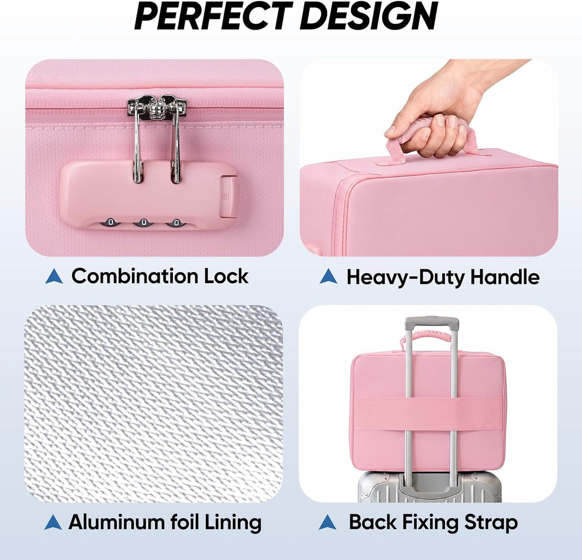 BALEINE Fireproof Document Box with Lock, Waterproof Fire Safe File Bag