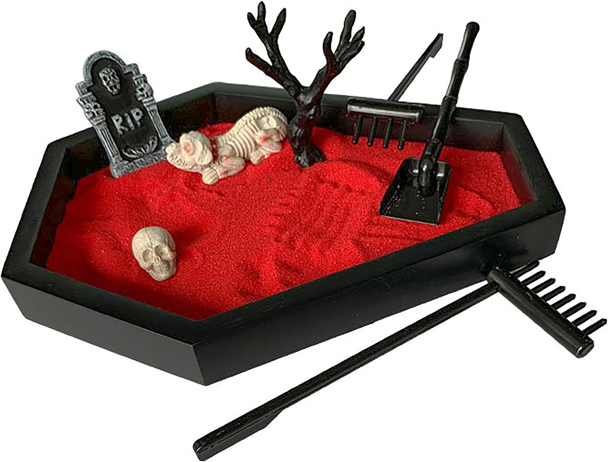 Zen Garden for Desk Gothic Gifts Office Desk Decor Mini Zen Garden Kit (Gothic Set A)