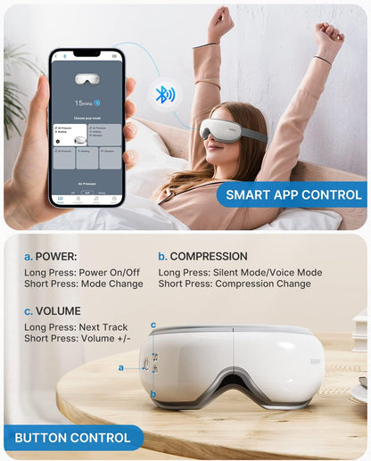 RENPHO Eyeris 1 Eye Massager with Heat, FSA Eligible HSA, Heated Eye Mask for Head Tension, Eye Strain & Screen Fatigue, Birthday Gifts for Men and Women