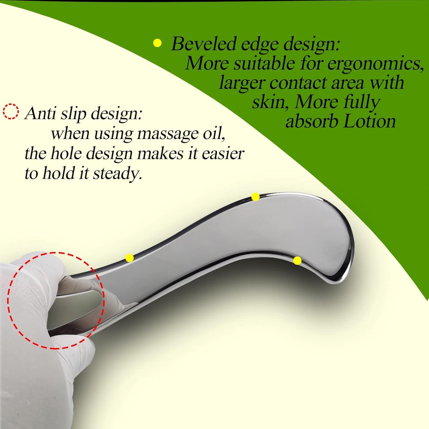 BYYDDIY Non-Magnetic 304 Stainless Steel Gua Sha Muscle Scraper Tool for Scar Tissue,Muscle Scraping Tool for Massage Scraper,IASTM Tools for Physical Therapy, Soft Tissue Massage