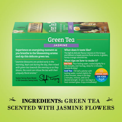 TWININGS TEA, TEA,GREEN,JASMINE 20 BAG