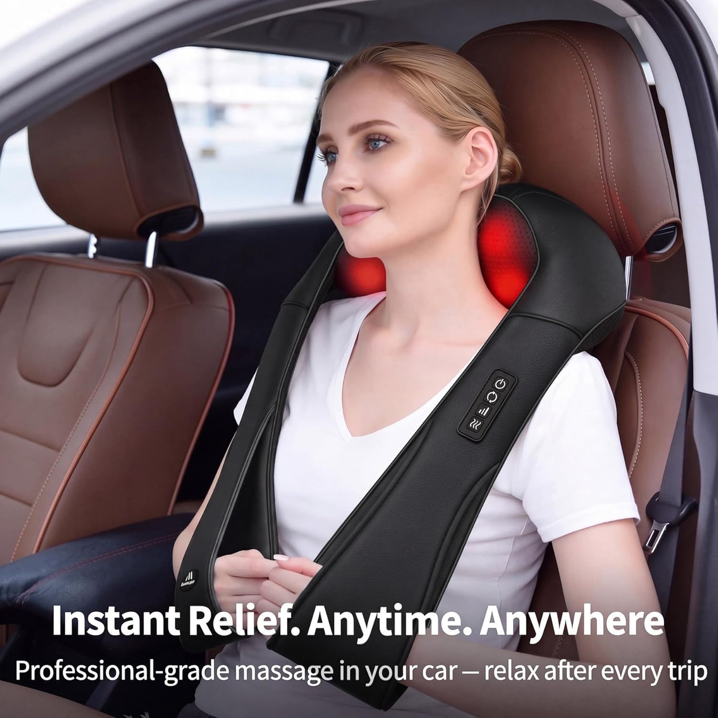 MagicMakers Fathers Day Dad Gifts, Shiatsu Neck Massager with Heat for Pain Relief Deep Tissue – Christmas Gift for Women, Men, Mom, Dad, Her, Him– Amazing Back & Shoulder Relief from Daughter or Son