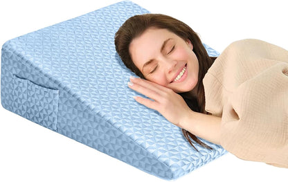Wedge Pillow for Sleeping, 7.5" Memory Foam Bed Wedge Pillow