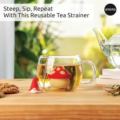 OTOTO Louie Cat Tea Infuser - Cats Loose Leaf Steeper & Diffuser, Tea Strainer Accessories, Cute Gifts for Cat Lovers, White Elephant Gifts, Cute Kitchen Accessories