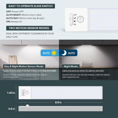 BLS 84 LED Closet Lights Battery Powered LED Lights, Super Bright Under Cabinet Lighting, Motion Sensor Light Indoor, Wireless Lights, 3200mah Rechargeable Battery Operated Lights, 180 Days Run Time