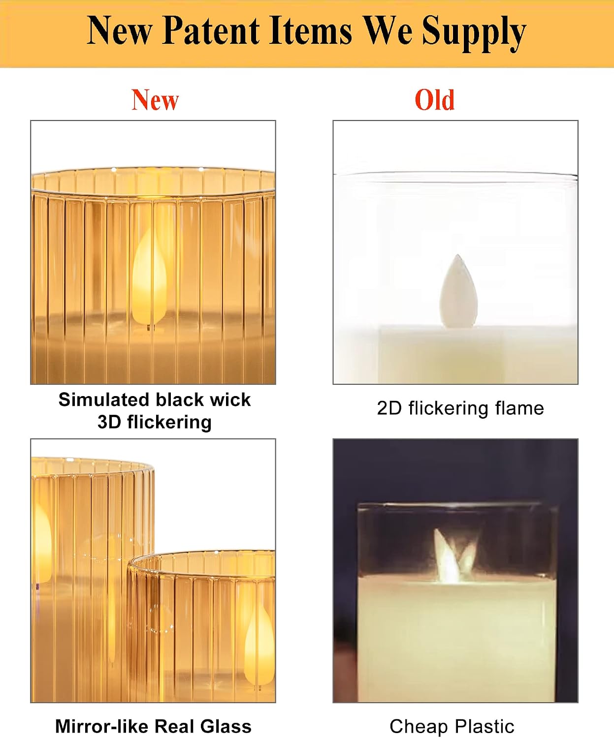 ANGELLOONG Flickering Flameless Candles, Realistic Battery Operated Candles with Remote and Timer, Set of 3 LED Candles for Fall Room Home Wedding Decor Centerpieces Table Party Christmas Decorations