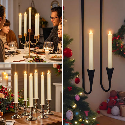 LEDHOLYT Rechargeable Flameless Glass Pillar Candles–Gifts for Women,–Set of 3, Realistic Flickering LED Flame,Remote & Timer, Ideal for Living Room, Bedroom & Halloween Festival Home Party Decor