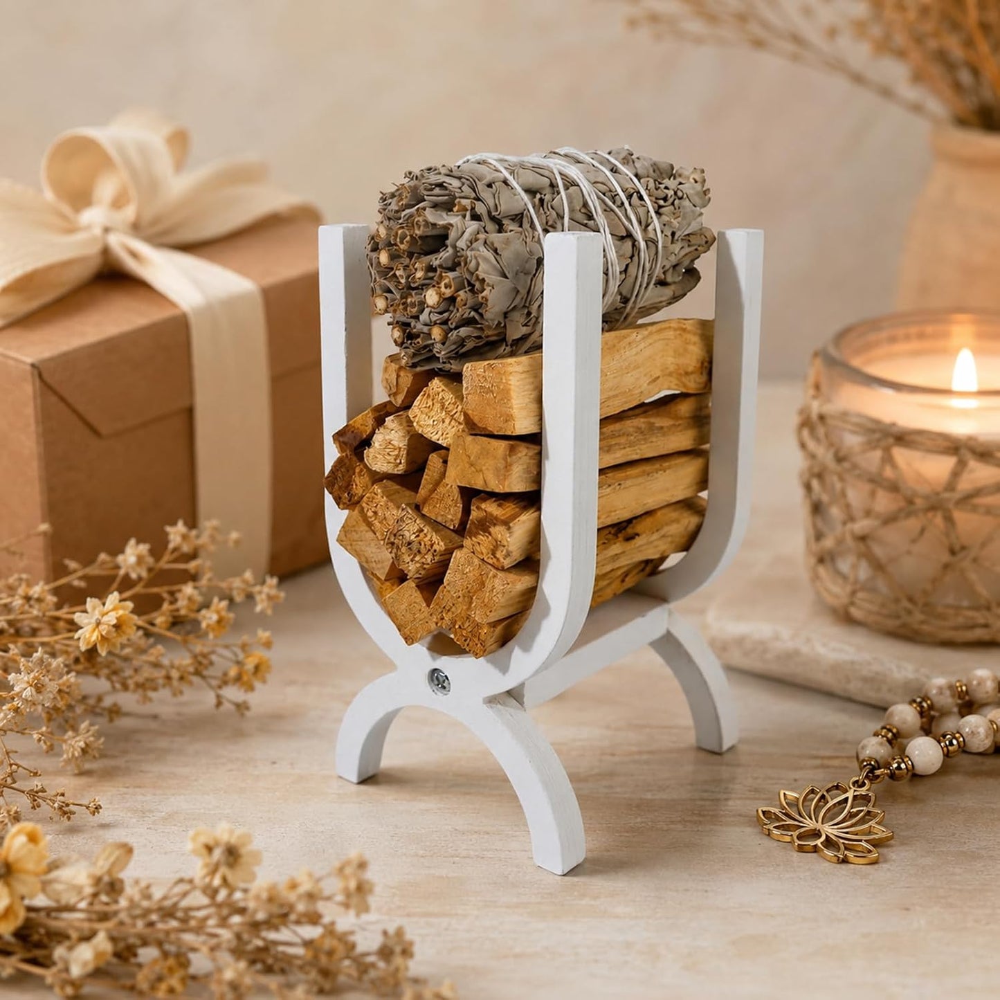 Wooden Palo Santo Holder-Incense Storage Ideal for Palo Santo Sticks& Sage