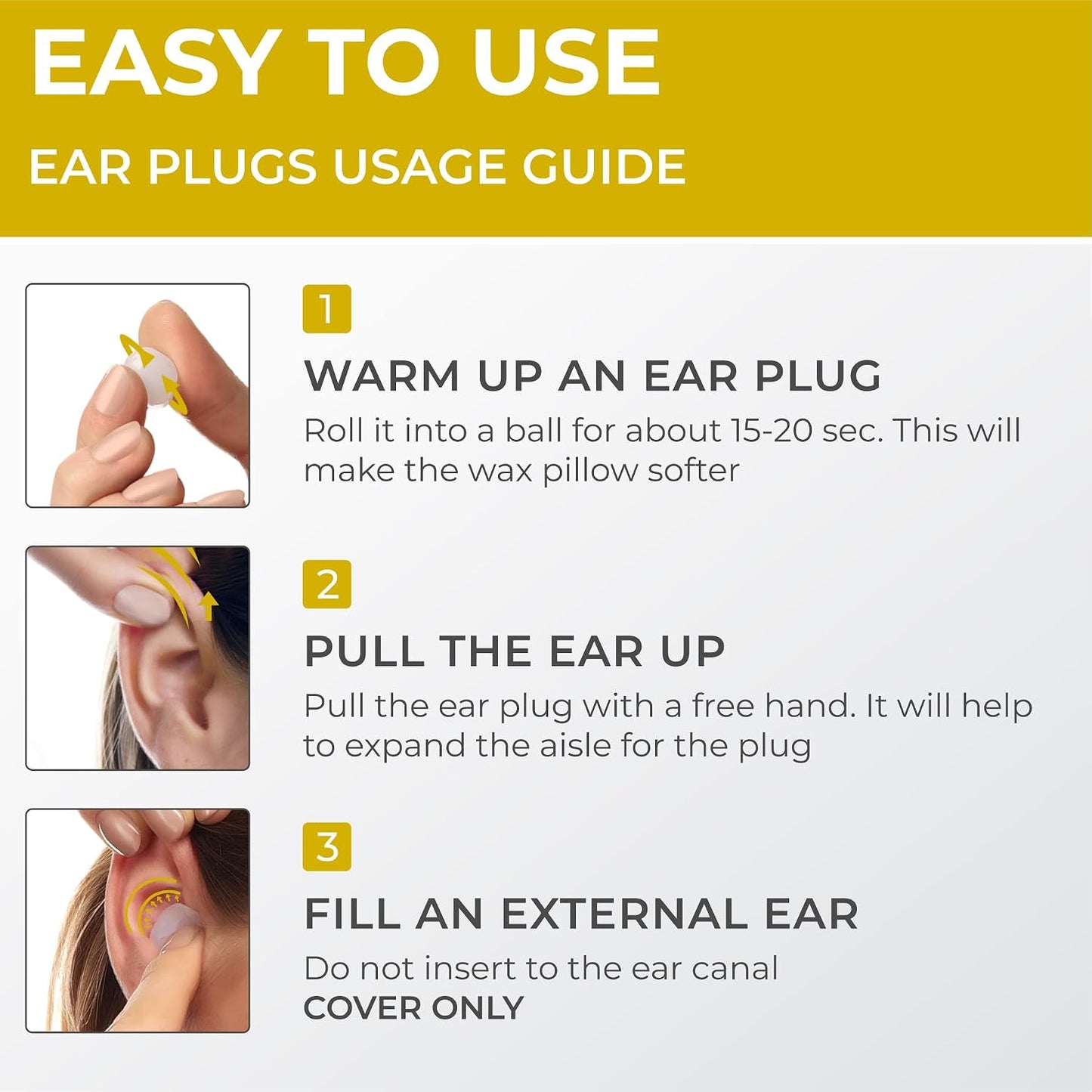 Peace&Quiet | PQ Wax Ear Plugs for Sleeping, Swimming - Soft Noise Cancelling Silicone Gel Wax Earplugs for Sleep and Swimmers, Sound Blocking Level of 32 Db, Color: Blue