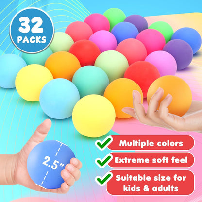 Slow Rising Stress Ball 24 Pack, Stretchy Fidget Ball for Anxiety Stress Relief, Hand Therapy Sensory Squishy Ball, Pull Stretch Fidget Toy for Students, Classroom Prize Box Toys