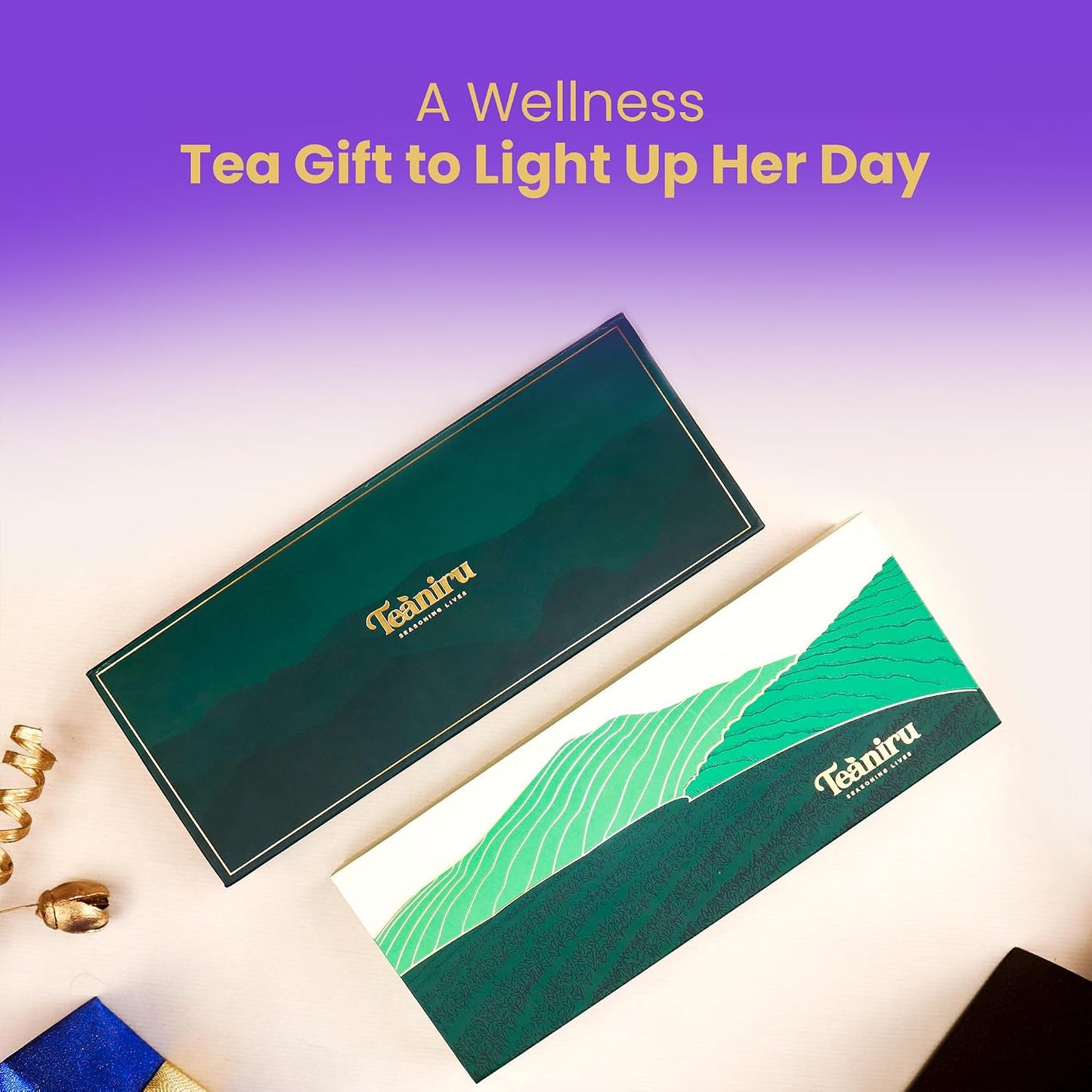 Teaniru, Grandeur Tea Collection | 3 Loose Leaf Tea Sampler | Variety Pack Assortment of Green, Herbal & Black Tea | Gluten Free & Sugar Free | Gift Set for Men & Women | Thanks Giving