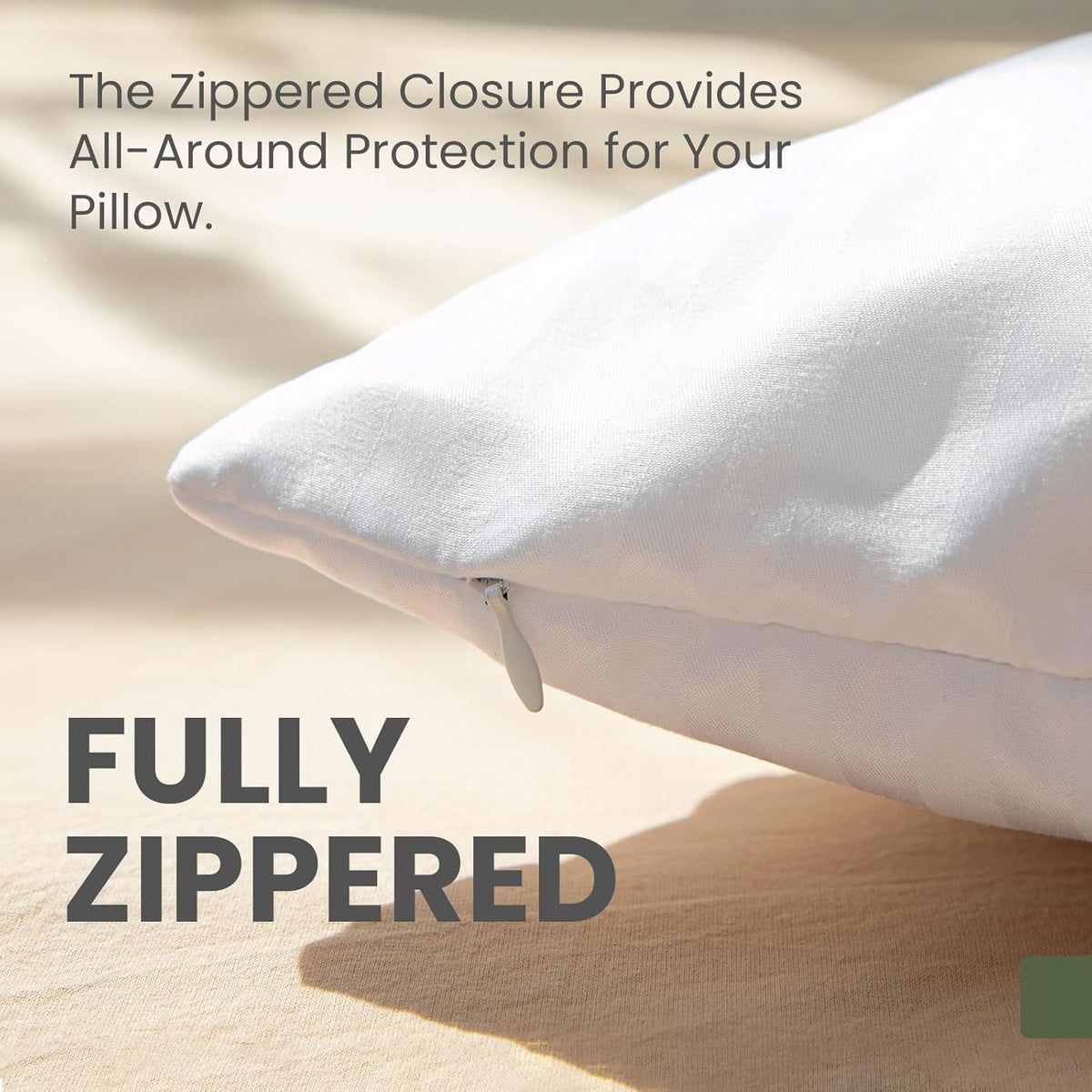 Standard Zippered Pillow Protectors, Oeko-TEX, 20 x 26, 4 Pack