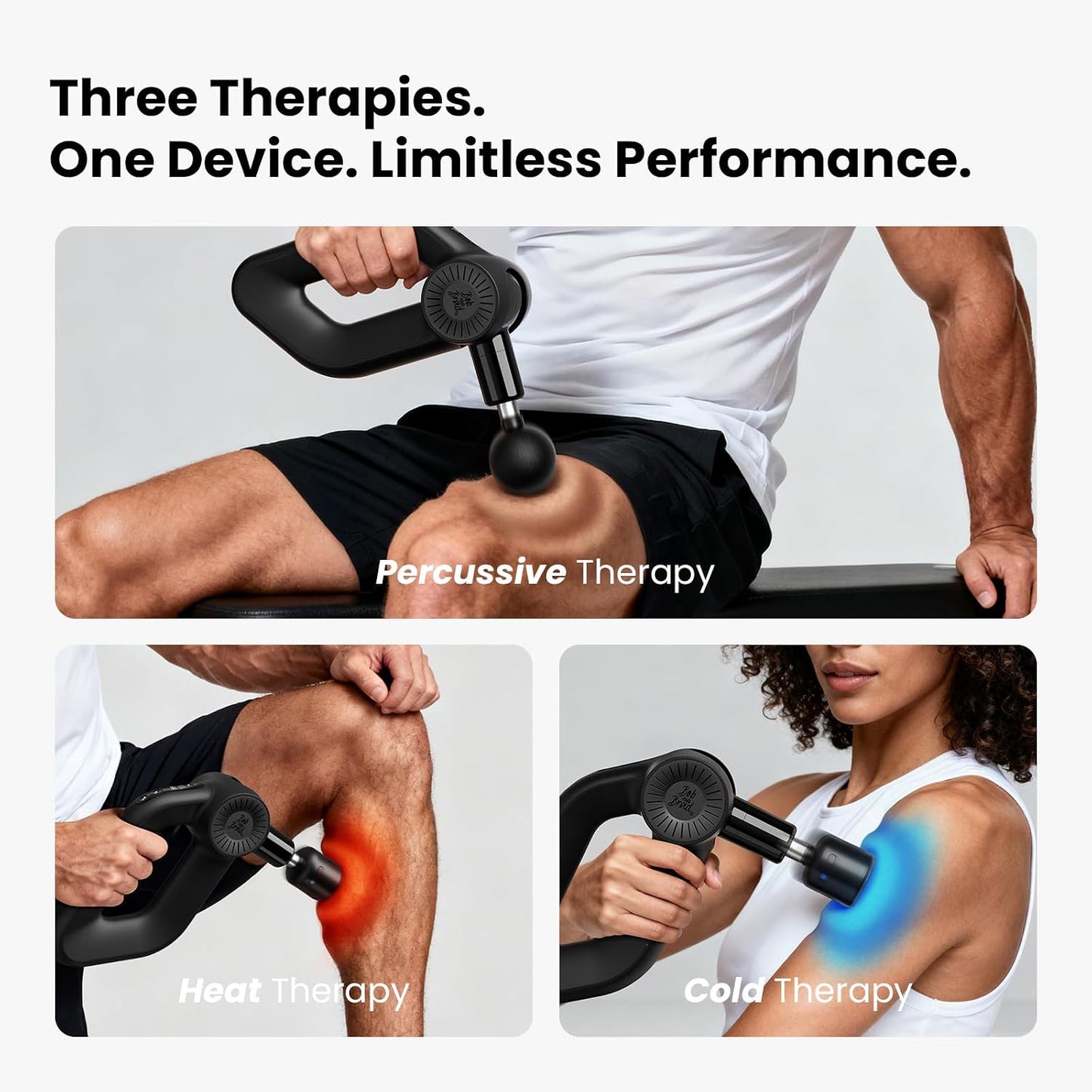 BOB AND BRAD D6 Pro Plus Massage Gun with Heat, Deep Tissue Percussion with 16mm Amplitude, Professional Muscle Massager Gun for Athletes, Quiet Electric Handheld Massager