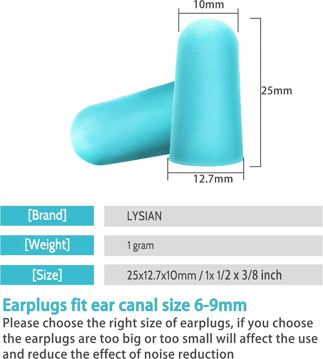 LYSIAN Ultra Soft Foam Earplugs for Sleeping, 38dB SNR Noise Reduction Ear Plugs for Snoring, Shooting, Study, Work and Travel, 60 Pairs, Purple