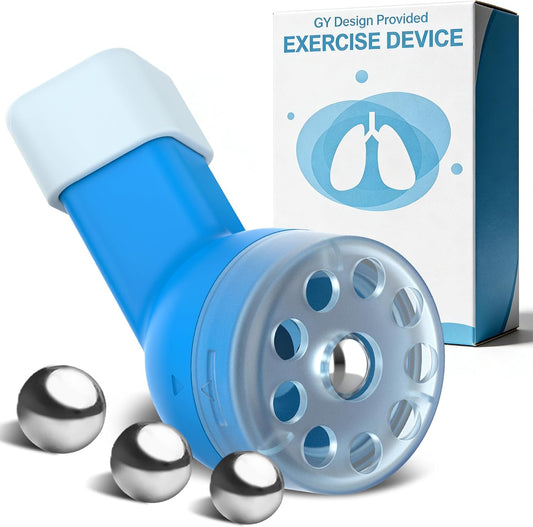 Flutter Valve, Non-Measuring Exerciser, FSA & HSA Eligible Portable Breathing Exercise Device for Lungs, Breathing Trainer with 2 Filters to Develop Respiratory Muscles and Mucus Clearance
