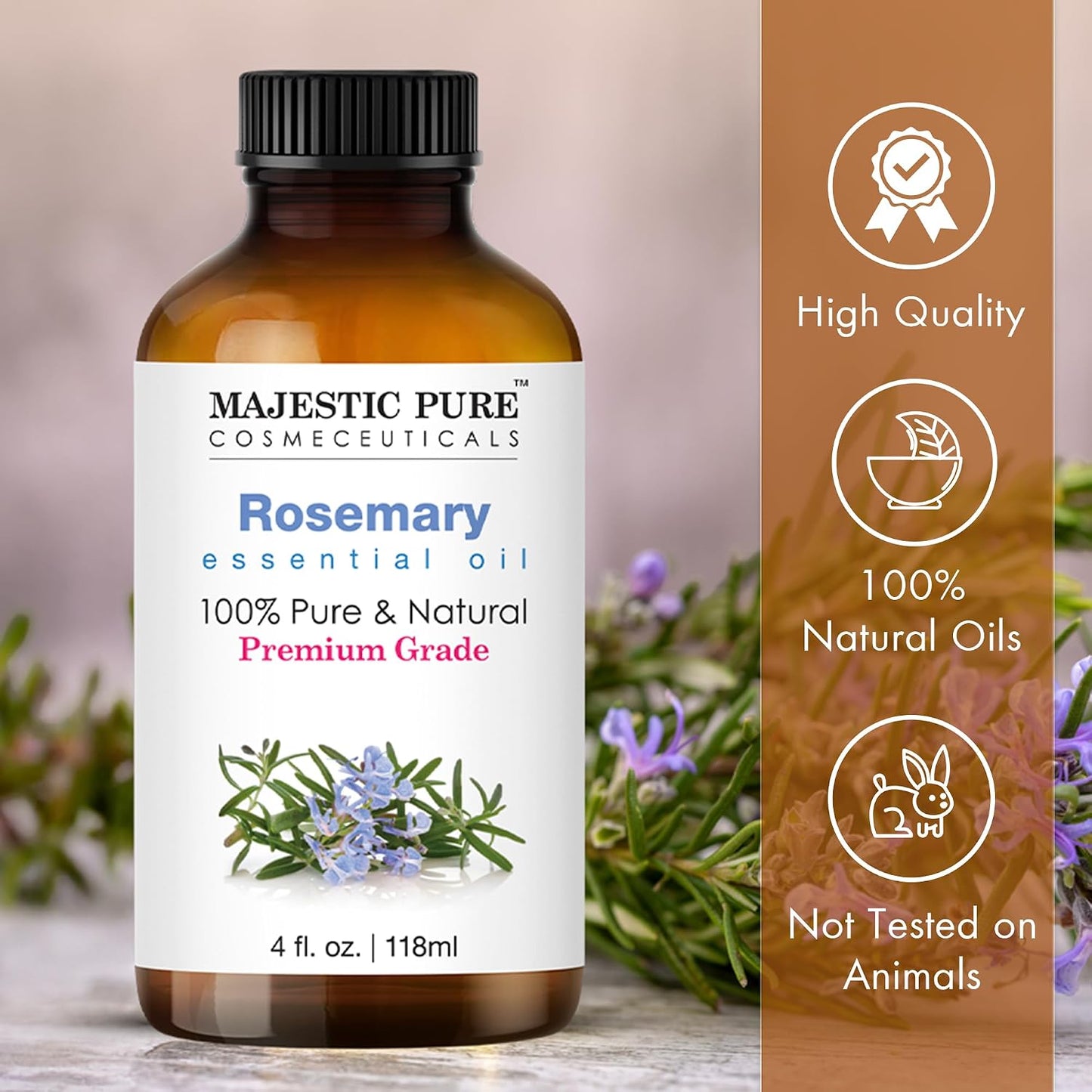 Majestic Pure Lavender Essential Oil for Diffuser - 4 Fl Oz