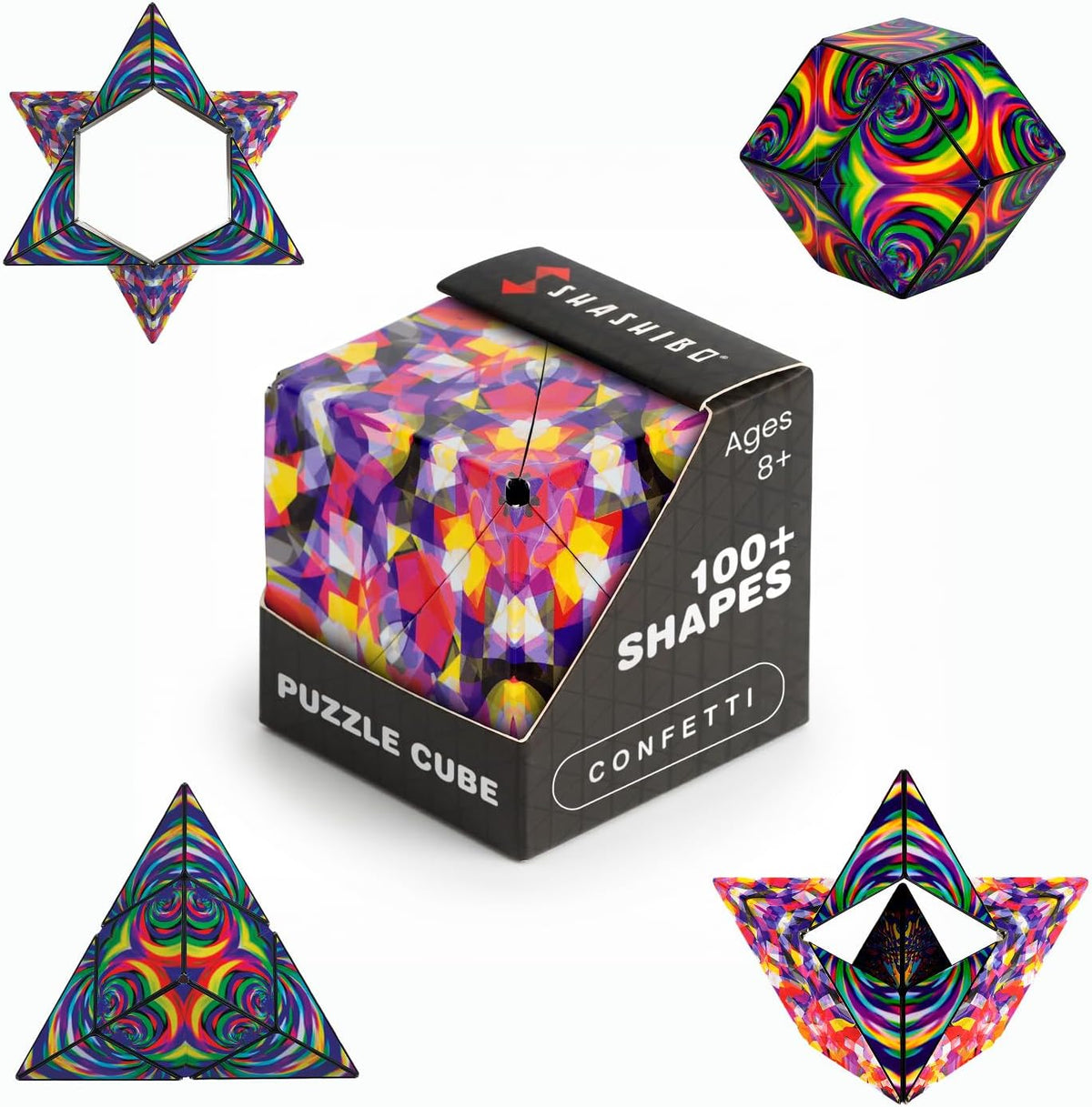 Shashibo DODECA Magnetic Puzzle Cube, Stress Relief Fidget Toy - Colors A