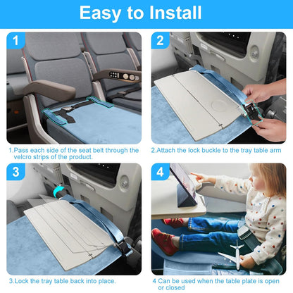 COZYBONDER Toddler Airplane Bed, Kids Airplane Seat Extender Travel Bed, Kids Airplane Travel Essentials, Airplane Must Have for Toddlers, Portable Plane Foot Rest for Flights