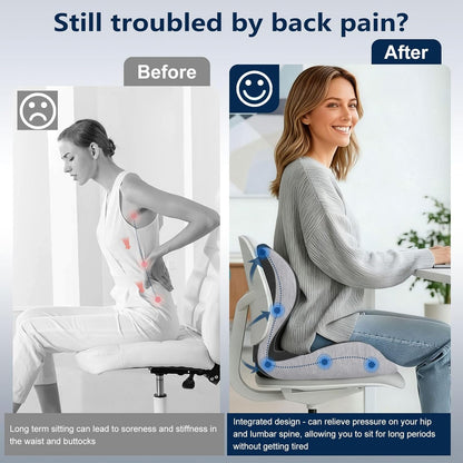 Car Seat Cushion for Long Driving, Office Chair Cushion | Truck Seat Cushion, Increase Height by 3.94 Inch, Double Non slip, Improves Sitting Posture, Sciatica & Tailbone Pain Relief