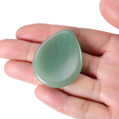 Jovivi Thumb Worry Stone - Palm Stones Pocket Natural Chakra Reiki Healing Crystals Therapy Geometry - Lapis Lazuli