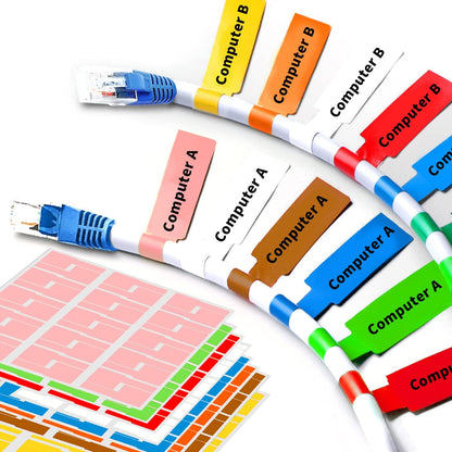 8 Sheet Cable Labels for Management