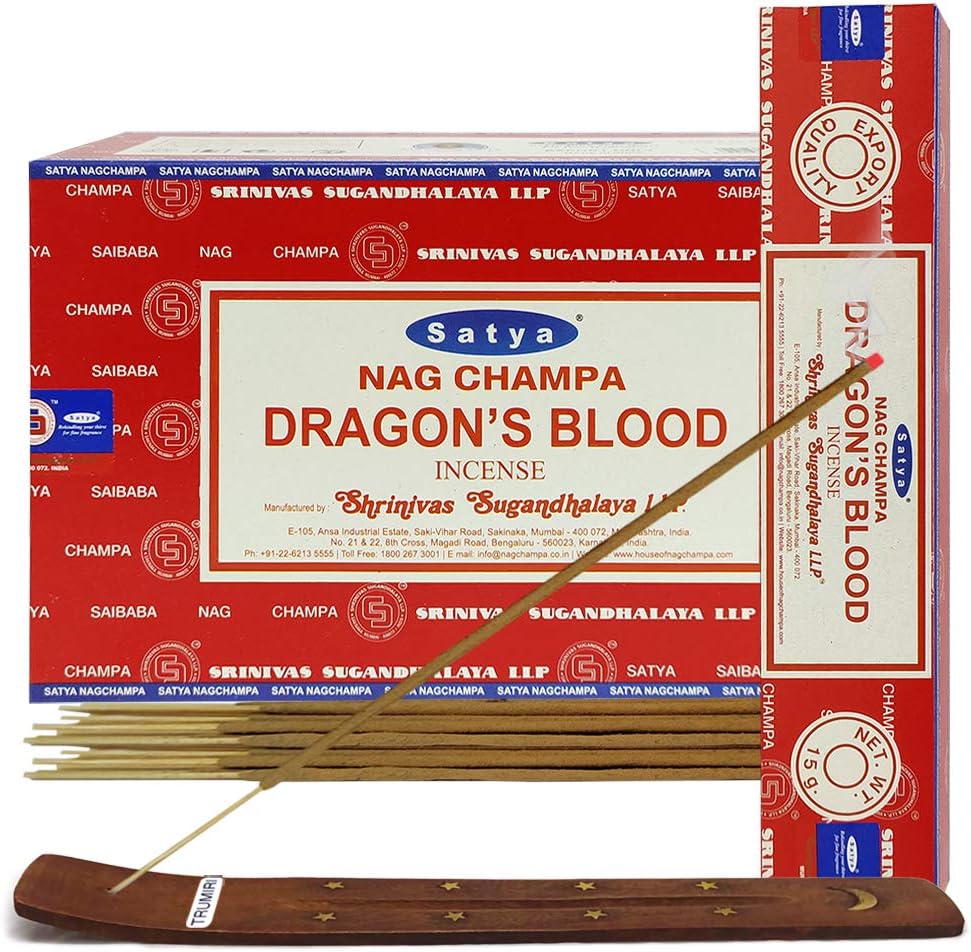 TRUMIRI Incense Stick Holder Bundle with Satya Sai Baba Nagchampa 250g Bulk Incense Sticks Nag Champa Agarbatti - Pack of 1 (Approx 250 Insence-Sticks)