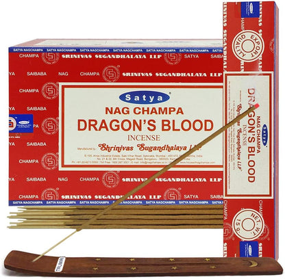 TRUMIRI Incense Stick Holder Bundle with Satya Sai Baba Nagchampa 250g Bulk Incense Sticks Nag Champa Agarbatti - Pack of 1 (Approx 250 Insence-Sticks)