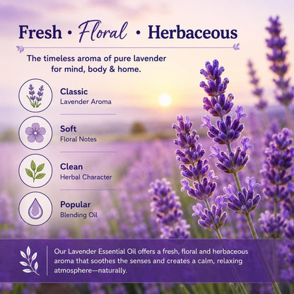 2 Bottles – GreenHealth Lavender Essential Oil – 16 fl oz Each (32 fl oz Total) – 100% Pure & Uncut – Aluminum Bottles – Bulk Lavender Oil for Diffuser, Aromatherapy, Soap Making & Candles