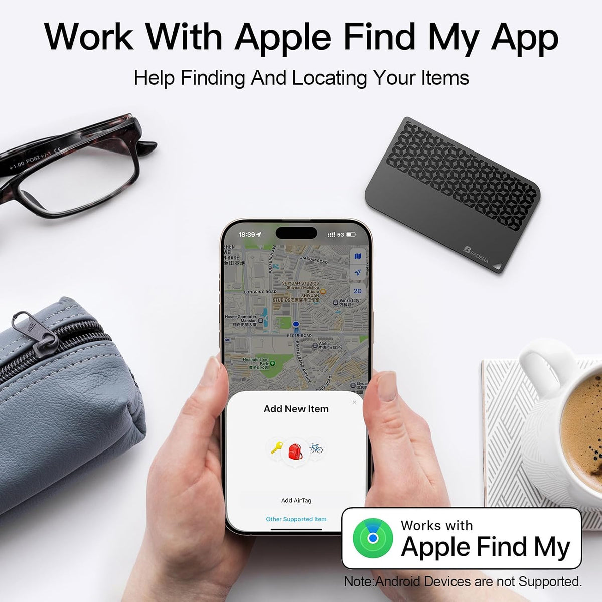 2026 Apple MFi Certified Wallet Tracker Smart Card for Find My