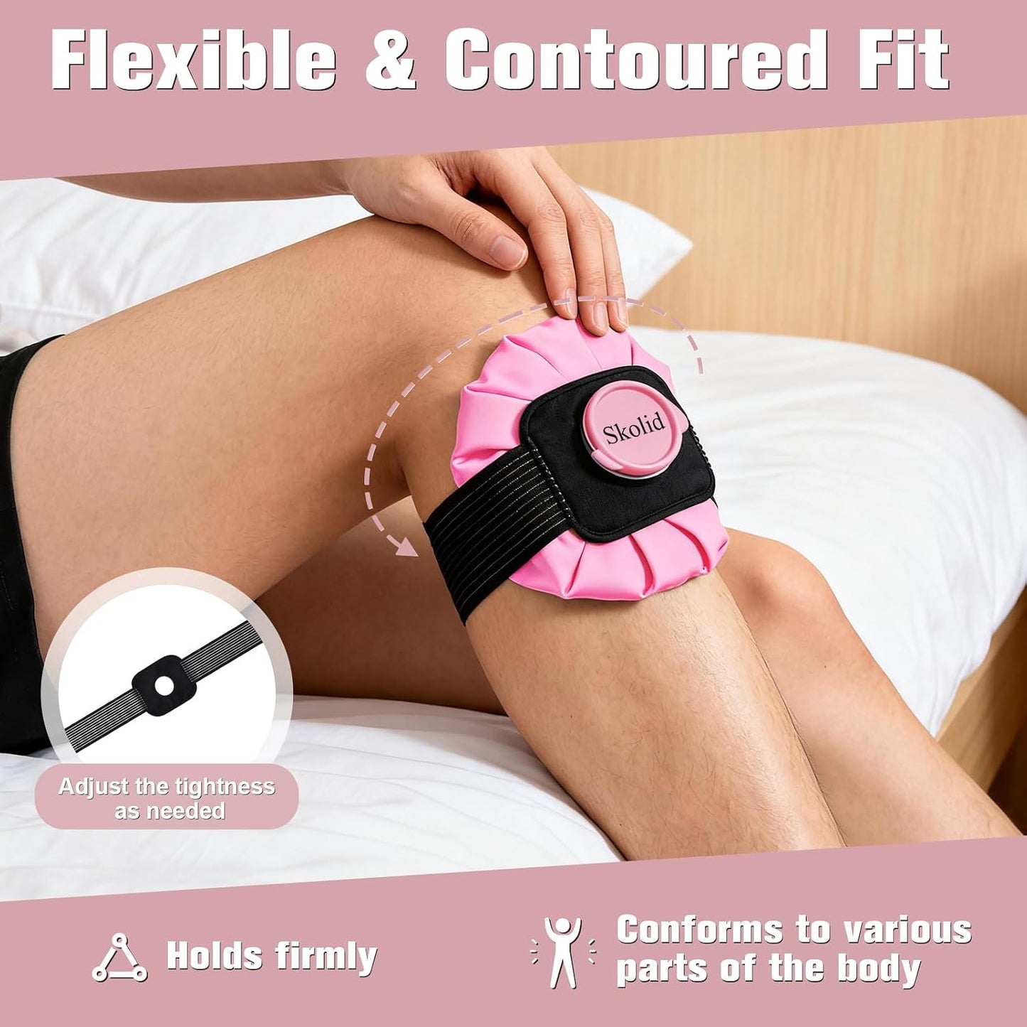 Ice Packs for Injuries Reusable, 6" 9" 11" Leakproof Ice Bags, Thickened Cold Pack Hot Therapy for Pain Relief, Swelling, Knee, Shoulder, Post-Surgery (3, Gray, 6"/9"/11")