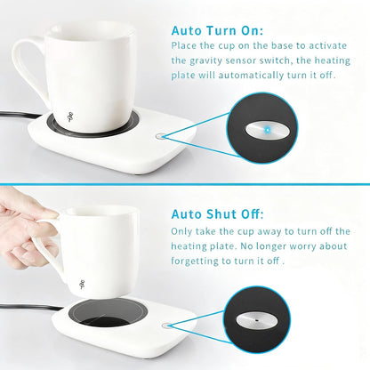 Misby Mug Warmer, Coffee Cup Warmer with Auto Shut Off, Gravity-Induction Coffee Warmer for Desk Use, Coffee Mug Warmer for Coffee Lovers Gift Keep Beverages Coffee Warmer (Black)
