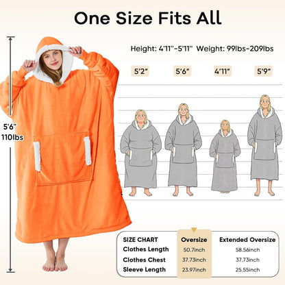 yescool Wearable Blanket Hoodie as Christmas Birthday Gifts for Women Mom - Colors A