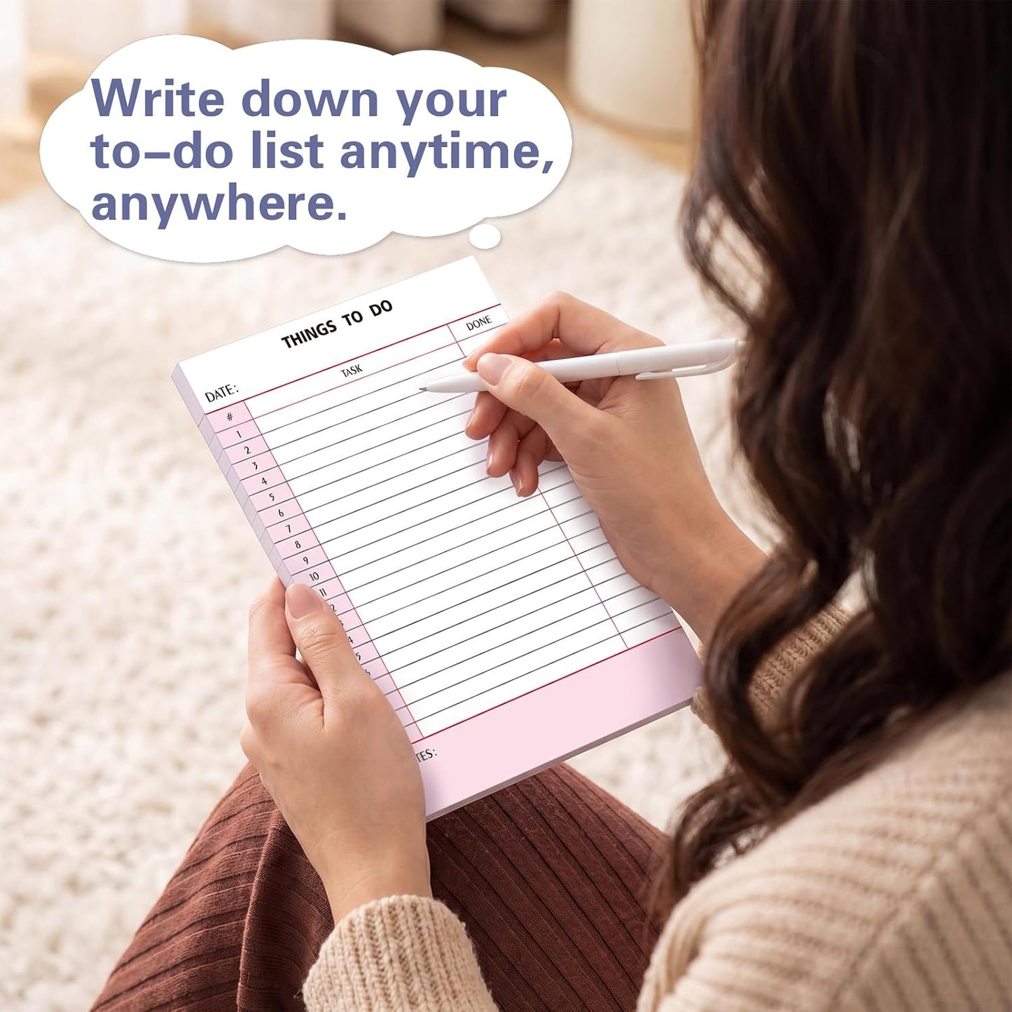 Spakon 300 Sheets Daily to Do List Notepad Notebook Library Card to Do Planner Checklist Memo Writing Pad Schedule Reminder Office Homework Planner for Task, 6" x 8(Classic,White)