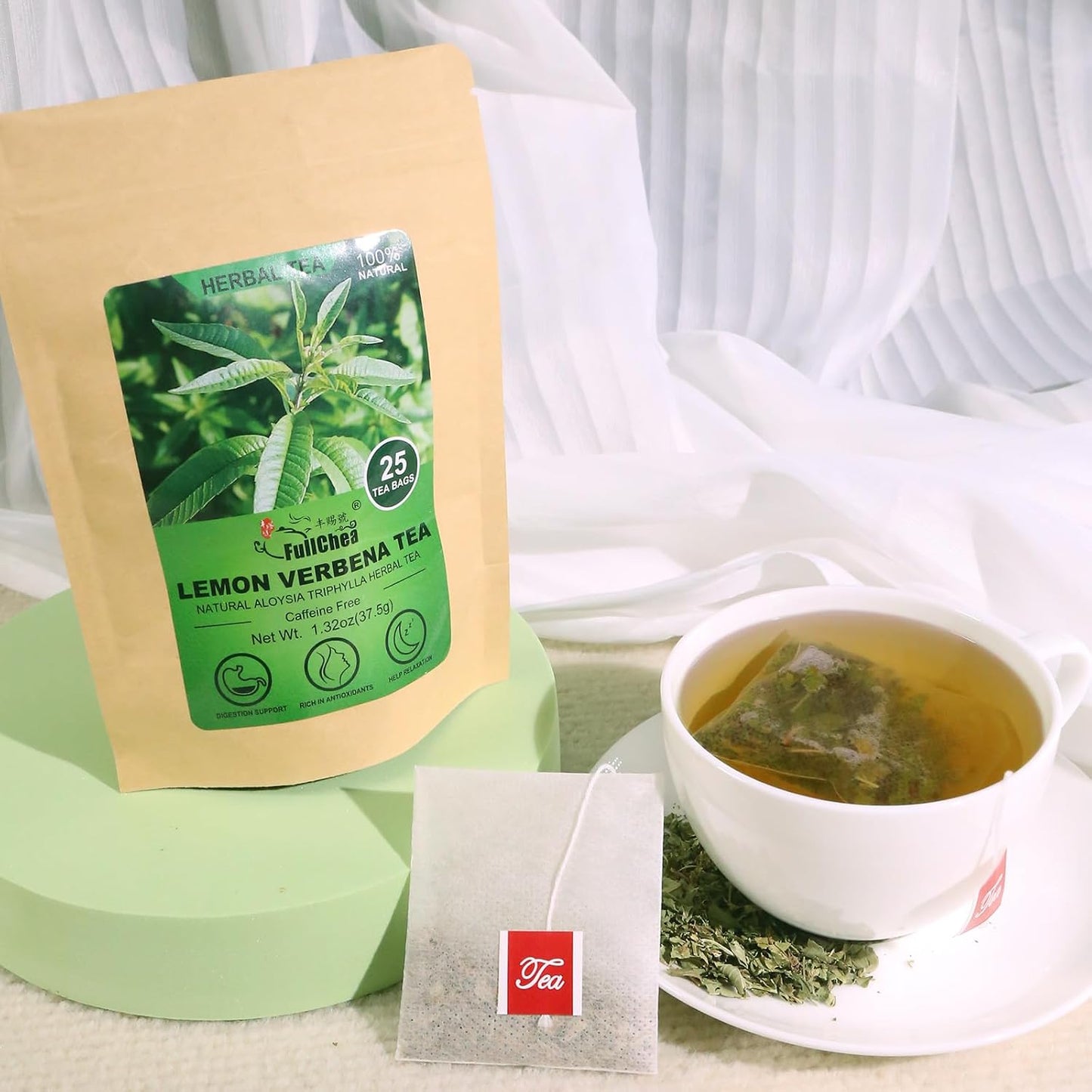 FullChea - Dandelion Leaf & Root Tea Bags, 50 Teabags, 2g/bag - Natural Dandelion Herbal Tea for Liver & Kidney Health - Non-GMO - Caffeine-free - Support Digestion & Boost Immune System