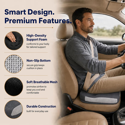 Seat Cushions for Office Chairs Wheelchair Cushion for Long Sitting Back Pain，Memory Foam Seat Car Computer Desk Chair Cushion，Coccyx Cushion for Tailbone Pain Relief Cushion Office Chair Black