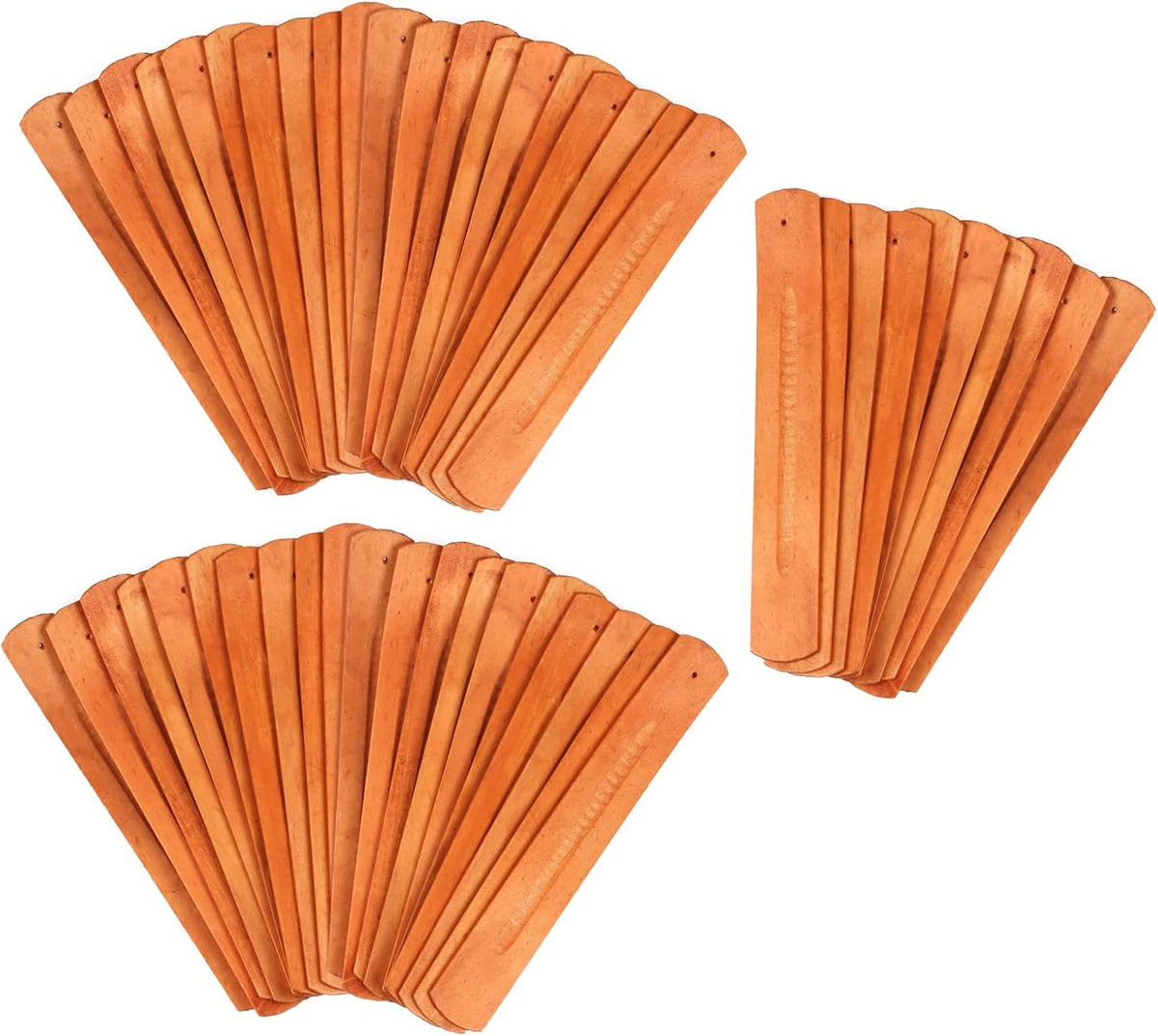 TRENDBOX 10pcs Handmade Plain Wood Wooden Incense Stick Holder Burner Ash Catcher Natural Design Buddhist