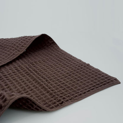 Luxury Organic Japanese Cotton Hair Drying Waffle Towel Wrap for Women | Absorbent, Quick-Dry Head Turban for Shower, Sauna, Spa | Extra Large for Long, Curly, Straight Hair With Button (White, 1 Pc)