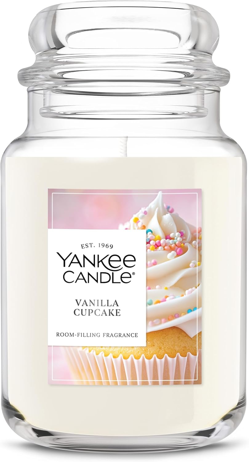 Yankee Candle Vanilla Cupcake Scented Candle, 22oz Large Jar