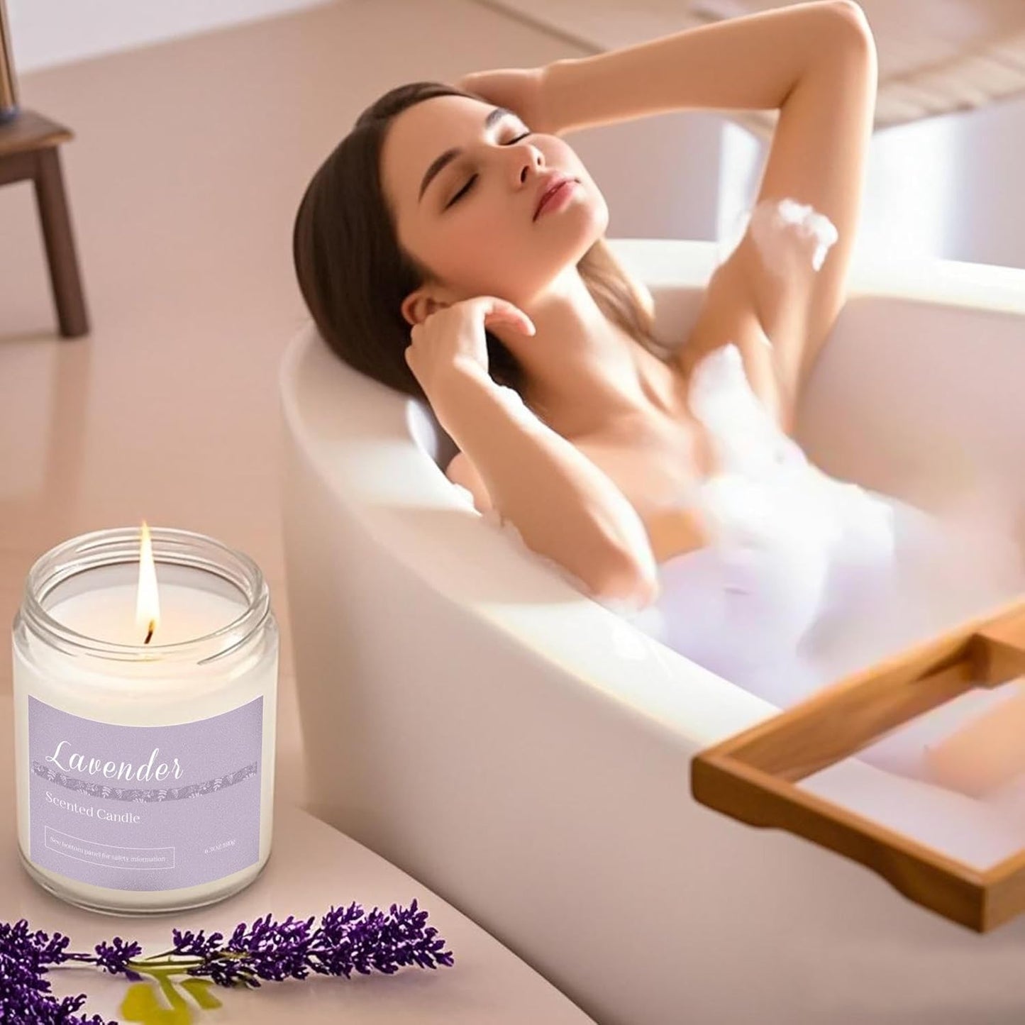 Scented Candles Gift Set, Long Lasting 6 Pack Aromatherapy Candles for Home, 42 oz 300 Hour Burn, Lavender Jasmine Vanilla Sage Sandalwood Rose Eucalyptus Mint, Gifts for Women