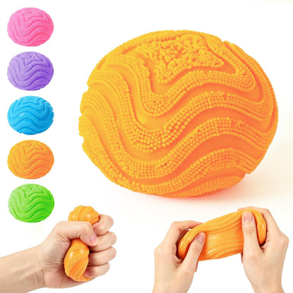 Fuzz Ball, Squishy Stress Ball, Soft Fidget Toy for Anxiety Relief, Fuzz Stress Ball, Sensory Squishy Ball Calming Tactile Grip for Focus & Relaxation (Purple)