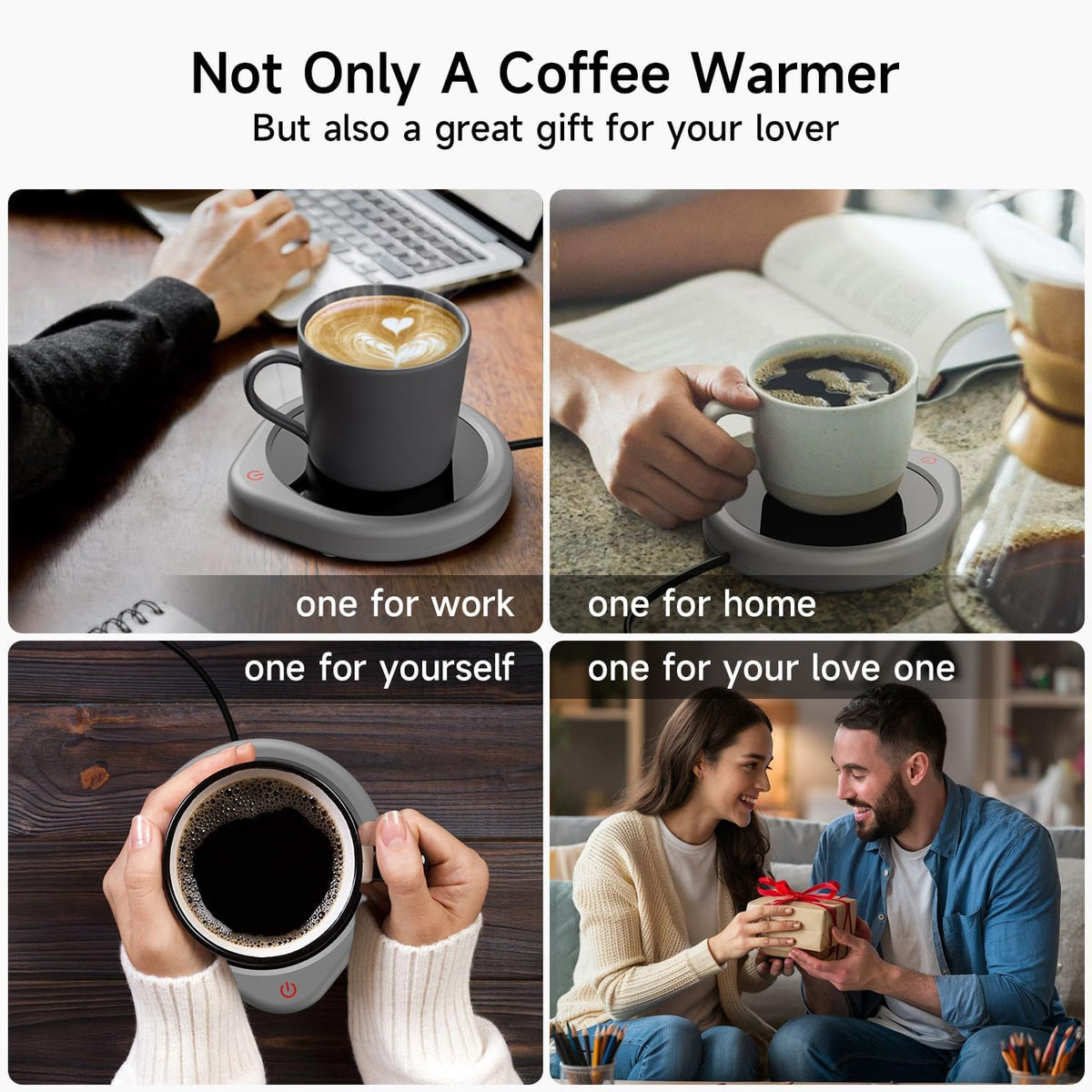 Oracer Coffee Mug Warmer, Cup Warmer for Desk with Auto Shut Off Smart Temperature Settings, Electric Beverage Tea Water Milk Heater for All Cups and Mugs, Heating Plate Candle Wax Warmer