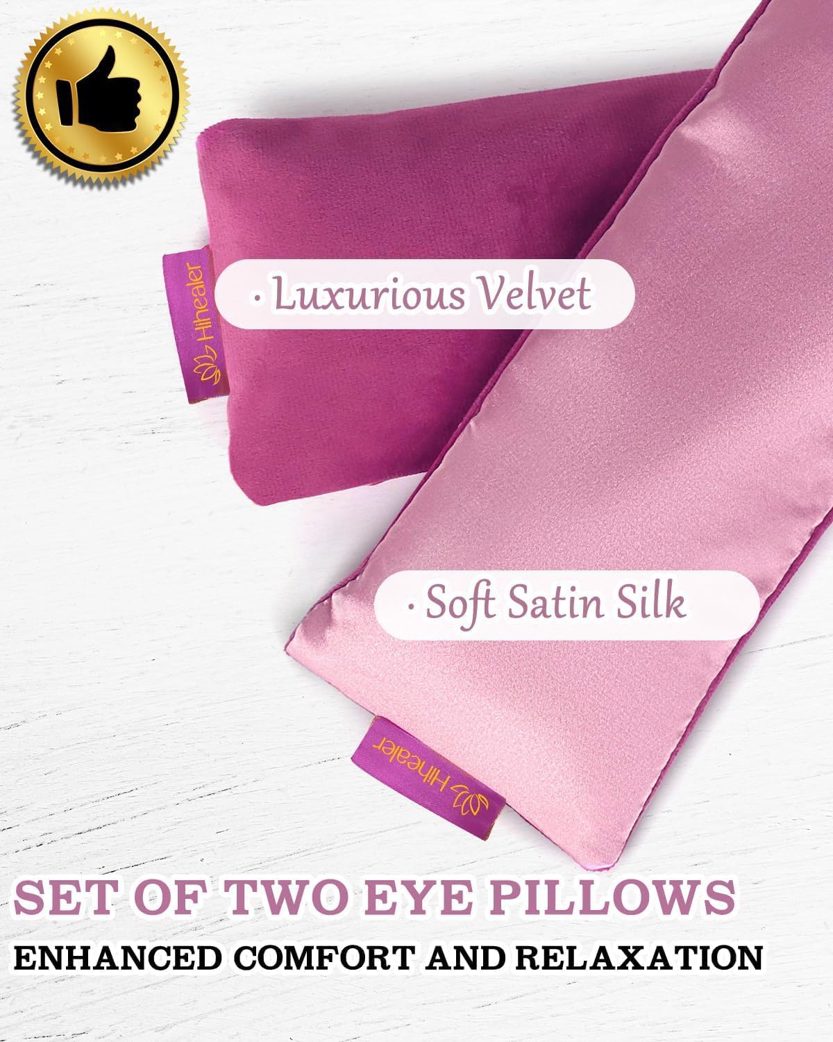 Hihealer Weighted Eye Mask for Sleeping, Lavender Eye Pillow for Spa Yoga