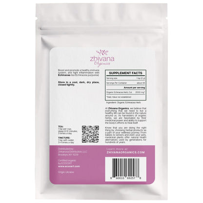 Echinacea Tea Organic (40 Bleach-Free & Microplastic-Free TeaBags) - Natural Immunity Support