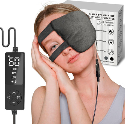 sticro Stye Eye Compress Heating Pad for Stye Treatment, Moist Heat Eye Mask for Stye Chalazion Blepharitis Relief, 3 Temp & 5Timer Settings for Both Left & Right Eyes